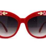 Cateye Floral Sunglasses Red Photo 1