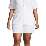 Lands' End  Women’s Terry Swim Button Down Coverup Set White Size L NWOT Photo 0