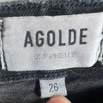 AGOLDE  Toni‎ Mid Rise Straight Raw Hem Ankle Jeans Black Size 26 Denim Casual Photo 2