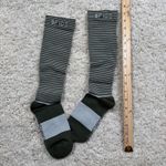FIGS  Compression Socks Olive Green White Stripe "100% AWESOME" Logo Size M Photo 2