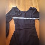 ASOS Black Dress with Bishop Sleeves and Adjustable Sash, Size 6 Photo 2