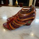 Elite by Corky's St. Martin Brown Leather Gladiator Strappy Heel Sandals Size 8 Photo 1