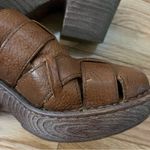 Born Pollina Platform Mules Clogs Brown Woven Leather Size 10 Photo 9