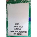 Banana Republic Banana‎ Republic Silk Halter Top Green White Print Sleeveless Blouse Photo 2