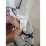 Gap  Linen Blend Plaid Midi Shirt Dress Women 0 White Coastal Nautical Minimalist Photo 6