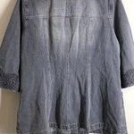 Jeanology Grey Denim Crochet Jacket size 16 Gray Photo 1