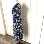 CHAPS short sleeved blue floral long dress Photo 1