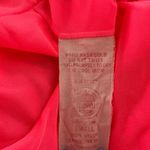 None Vintage 60’s Peignoir Chiffon Robe Hot Coral Pink Ruffles Size Small ILGWU Union Photo 6