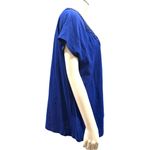 Chico's Royal Blue Short Sleeve Tee Classic Soft Stretch Casual Comfortable Sz 2 Photo 3