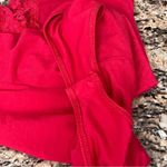 Ambiance Red Lace Bodysuit Women’s S Y2K Vampy Goth Romantic Lace Trim Photo 9