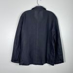 Escapada Escada Sport 100% Linen Solid Black Button Down Lightweight Top Size 40 Minimal Photo 5
