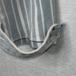 Diane Gilman Striped Denim Double Breasted Jacket Blue White Size Small Preppy Photo 3