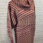 GIL AIMBEZ for STATIC Vintage 80's Striped Wool Blend Cowl Neck Sweater Dress Photo 2