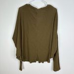 Urban Outfitters Out From Under  Olive Green Button-Up Waffle Knit Top Large Photo 4