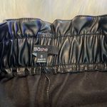 Blashe Black Faux Leather Paper Bag Waist w/ Pockets Mini Skirt Size Small Photo 4