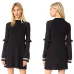 Free People Black Zou Bisou Ribbed Knit Bell Sleeve Sweater Dress Size Small Photo 1