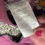 New Denim & Co Floral Patchwork Long Sleeve Button Up Henley Neck Tunic Top M Purple Size M Photo 3