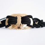 ZARA Black Gold Belt with Interlinked Buckles Photo 1