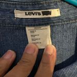 Levi's Levi’s Denim Button Down Shirt Medium Blue Long Sleeve Western Style Pockets Photo 4