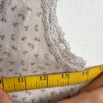 Brandy Melville  Ivory Floral Cami Tank Top Bow Accent Lace Trim Cotton Photo 5