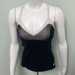 Alo Yoga  Blossom Long Bra Tank Top in Pink Cloud & Black Photo 2