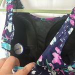Swimsuits For All One Piece Swim Dress Navy Purple Floral Plus Sz 22 Multicolor Blue Photo 4