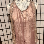 Ryu  Vintage y2k Bead Embellish Western Fashion Pink and Brown Vest mesh panels Photo 0