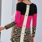 LEOPARD TRIPLE PATCHWORK ROSE COLORBLOCK TOP Size undefined Photo 4