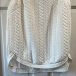 Bordeaux  White Textured Herringbone Quilted Tank Top - Size Small Photo 6