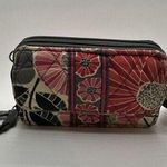 Vera Bradley Retired Bohemian Blooms Wrap Around Zip Wristlet Wallet Strap Photo 0