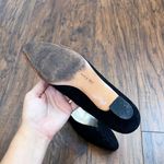 Salvatore Ferragamo Ferragamo • vintage black suede pumps witchy low cuban heel 90s goth point toe Photo 10