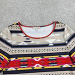 Gianni Bini GB‎ Womens Dress L Cream Red Southwestern Aztec Bodycon Pullover Tan Size L Photo 2