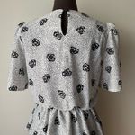 Vintage sz M one piece 80s midi dress Black Size M Photo 4