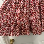 Natural Life  Women’s Floral Mini Skirt Size Large Red/White Cottagecore Pull On Photo 4