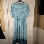 NWT Cabana Life‎ Womens Aruba Blues Coverluxe Tie Waist UPF 50+ Midi Dress S/M Blue Photo 1