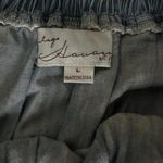 Vintage Havana  Blue Ruffled Tie Front Blouse size L Photo 1