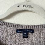 American Eagle NWT  Small Beige Cotton Wool Sweater Braided Tight Knit Winter Photo 2