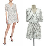 La Maison Talulah Something About You Mini Dress in White Black Polka Dot‎ Print Size 6 Photo 1