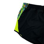 Nike  Dri-Fit Neon Abstract Athletic Running Workout Tempo Shorts Black Lime Photo 2