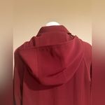 Gallery Red Utility Jacket With Removable Hood & Lining Sz M Red Hidden Buttons. Photo 10