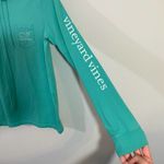 Vineyard Vines Women's Green Whale Logo Long Sleeve Hooded Tee Size S Photo 6