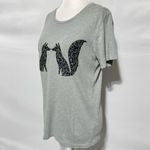 J.Crew Glitter Paisley Fox Short Sleeve Collector Tee C9206 Grey Size Medium Photo 5