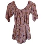 Haute Monde  Floral Romper Off Shoulder Elastic Waist Casual‎ Cute Comfy Size S Photo 1