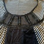 Black and white sleeveless shell blouse Black Size XL Photo 3