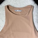 ZARA  Beige Racerback Sleeveless Bodysuit Photo 1