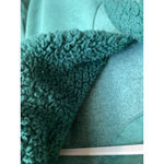 American Eagle  Women’s Sweatshirt Sherpa Collared Henley Green Size Medium Photo 7