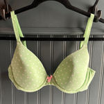 Victoria's Secret Victoria Secret lined Perfect Coverage Green Polka Dot Bra Photo 0