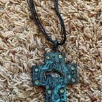 Cowgirl Necklace & Earrings Set Blue Photo 1