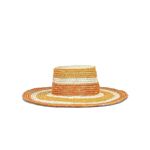 GREENPACHA Canarias Hat in Natural & Yellow Small New Womens Cowboy Western Orange Photo 3