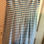 J. McLaughlin  Blue‎ And White Pattern Stripe Tank Dress Size Medium Photo 4